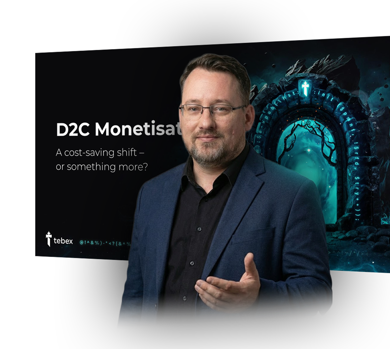 headshot of Liam Wiltshire with a Tebex portal graphic in the background